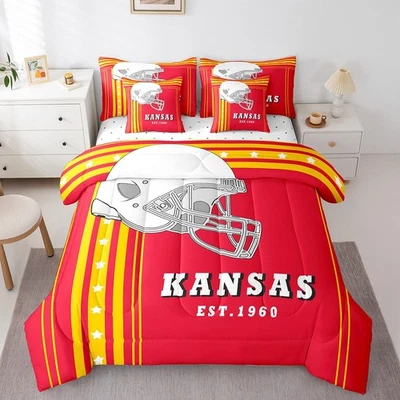 Juego de edredón Football King 7 piezas - Cama en bolsa con 1 edredón, 2 sábanas (... Foto 1 de 4