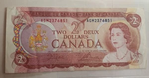 Kanada 2 $ 1974 P 86a Serie BD Platte # 21 Stempelglanz Banknote C11 - Bild 1 von 2