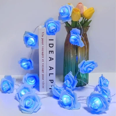 Elegantes Luces LED Rosa Guirnalda - 20 Bombillas, Impermeable, Diseño Control Táctil Foto 1 de 4