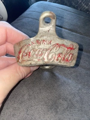 Vintage Coca Cola Wall Mount Metal Bottle Opener Starr "X" Made In USA - Image 1 of 4