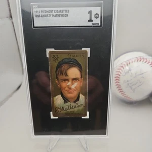 1911 Piedmont (T205) Christy Mathewson SGC 1 - Picture 1 of 5
