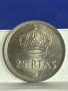 25 PTAS PESETAS 1975 COIN VINTAGE MONETA - Foto 1 di 2