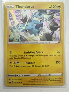 Pokémon TCG Thundurus Sword & Shield - Chilling Reign 052/198 Holo Holo Rare - Picture 1 of 2