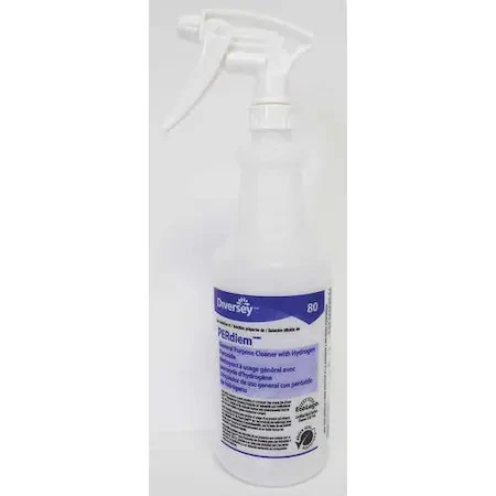 Diversey 130274 32 Oz. Clear, Preprinted Trigger Spray Bottle, Pk12 - Image 1 of 1