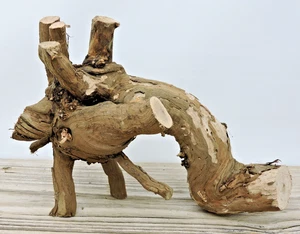 Estatuilla de rootball artesanías decoración madera a la deriva tronco palo de madera de vid 11x6x4" - Imagen 1 de 23