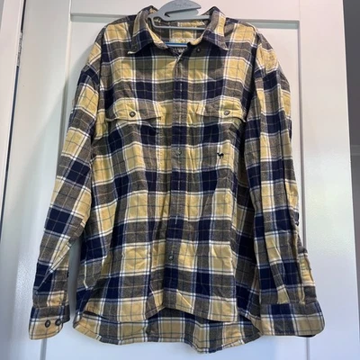 Vintage Camel Shirt Men Flannel Long Sleeve Button Up Collared Cotton | Size XXL - image 1 of 4