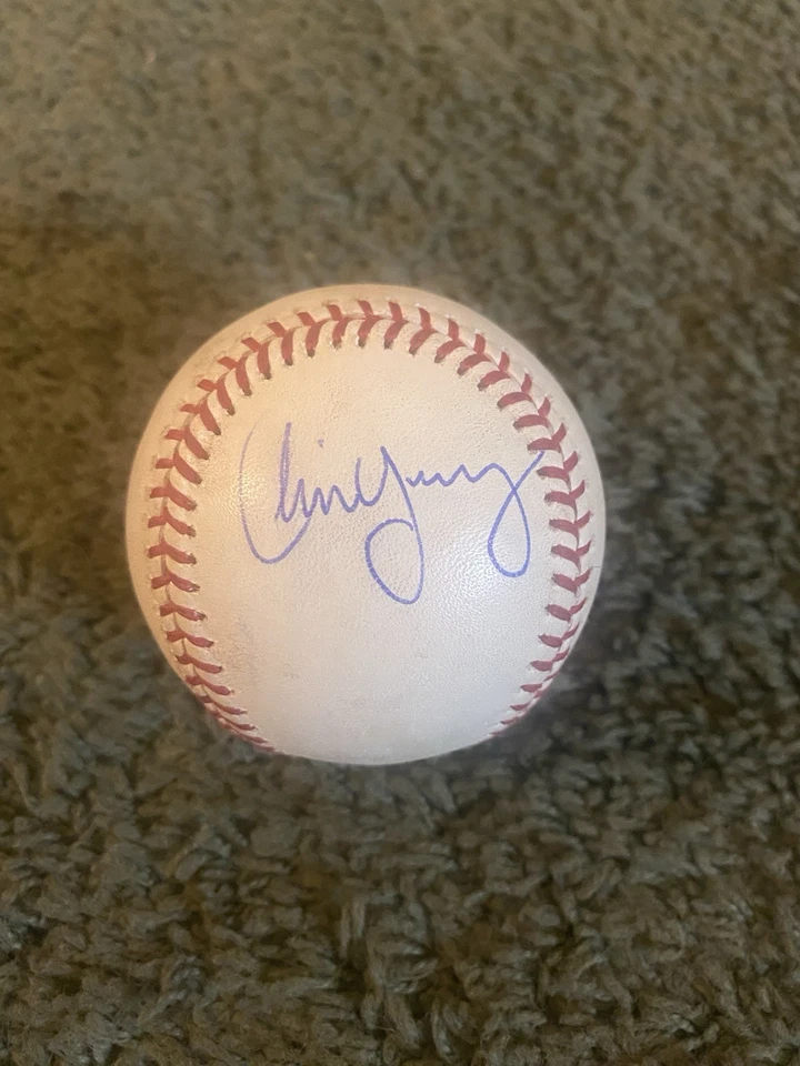 Béisbol autografiado firmado por Chris Young San Diego Padres Texas Rangers GM Foto 1 de 1