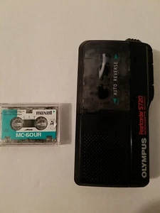 Grabadora de voz Olympus Pearlcorder S720 VOR microcassette *parcialmente funcionando* - Imagen 1 de 10