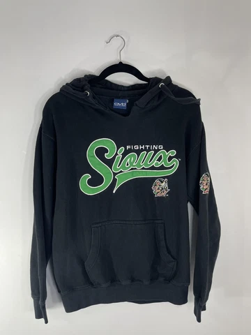 UND Fighting Sioux Hoodie North Dakota Embroidered Logo Hockey black Small Cover