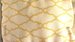 Square Yellow and White Room Accent Pillow - Picture 1 of 2