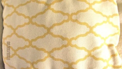 Square Yellow and White Room Accent Pillow - Image 1 of 2