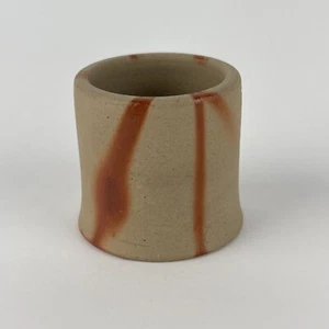 Vtg Japanese Lid Rest Ladle Tea Ceremony Pottery Raw Abstract Signed Japan 1in - Picture 1 of 13