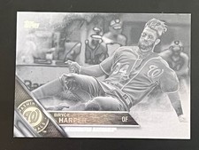 2016 Topps Baseball Bryce Harper Black White Negative #100