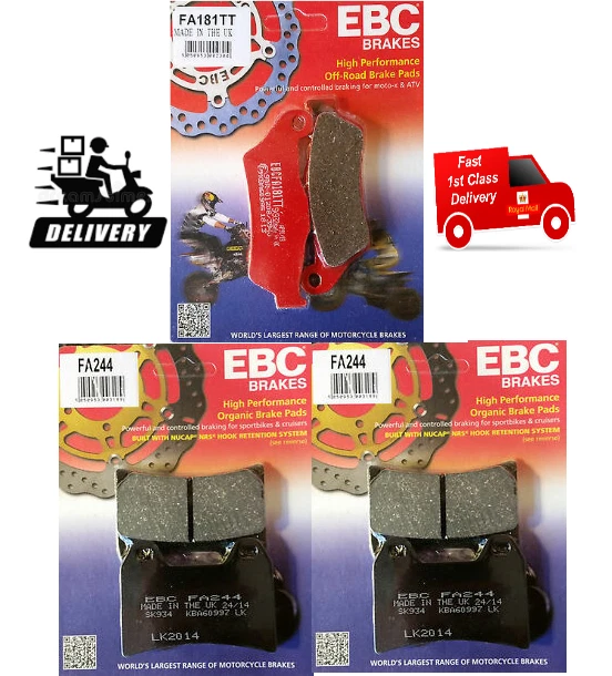 FITS KTM 1190 ADVENTURE/R 2013 2014 2015 16 EBC Organic FRONT & REAR Brake Pads - Image 1 of 1