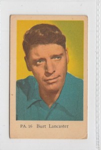 Dutch Gum Card PA Set (1958 Sweden) #16 Burt Lancaster
