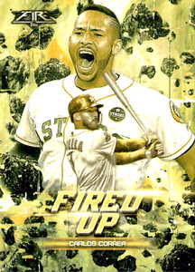 2018 Topps Fire Carlos Correa Fired Up Gold Minted #F-7 - Houston Astros