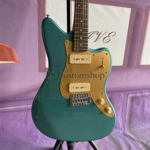 Zuwei Jazzmaster Electric Guitar P90 Metallic Blue Rosewood Fretboard Tremolo - Picture 1 of 9