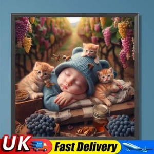 5D DIY Full Round Drill Diamond Painting Child Kit Home Decor Art Craft 50x50cm - Bild 1 von 11