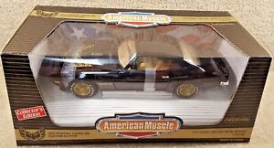 1996 ERTL American Muscle 1:18 1973 Pontiac Trans Am Custom Editon Black & Gold