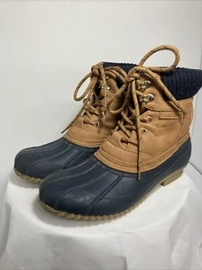 Tommy Hilfiger Womens Reisen Duck Boots SIZE 7 Faux Fur Cuff & Tongue Lace Up - Bild 1 von 5
