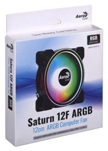 4710562754100 AEROCOOL PGS SATURN 12F ARGB 6P fan (120mm) Aerocool - Picture 1 of 4