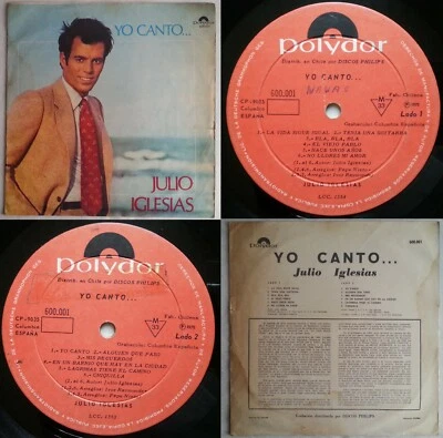 JULIO IGLESIAS YO CANTO DEBUT 1970 MONO SPANISH-SUNG UNIQ CVR RARE CHILEAN PRES  - Image 1 of 4