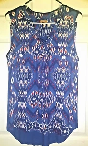 Takara Women's Sleeveless Lace Front Top Aztec Style Sz XL - Picture 1 of 4