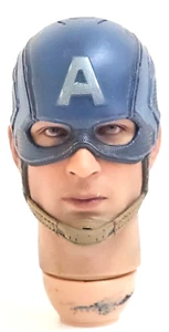 ENVÍO GRATUITO: Hot Toys MMS242/MMS243 Capitán América Cabeza Cascada Esculpida NUEVO - Imagen 1 de 9