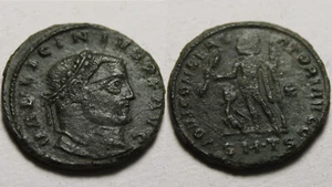 Licinius Jupiter thunderbolt eagle wreath Rare genuine Ancient Roman coin patina - Picture 1 of 4