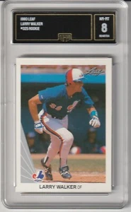 1990 Leaf Larry Walker Rookie RC Graded NM-Mt 8 - Bild 1 von 1