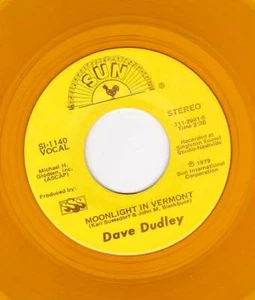 DAVE DUDLEY 45 RPM YELLOW VINYL SUN 1140 - Moonlight in Vermont / Mack the Knife - Imagen 1 de 1