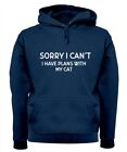 Sorry I Can't, I Have Plans With My Cat - Adult Hoodie / Sweater - Cats Pet Pets