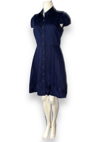 Abito al ginocchio KATE SPADE aderente e svasato plissettato bordo a nastro