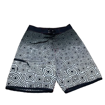 SIDEOUT Board Shorts Para Hombres 32 Surf Geométrico Negro Blanco Cambray Bañador Foto 1 de 4