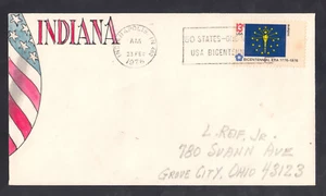 US Stamp #1651 Indiana on Herman Maul Handpainted First Day Cover VF - Picture 1 of 1
