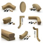 6010 Series, Hardwood Red Oak Stair Handrail Parts