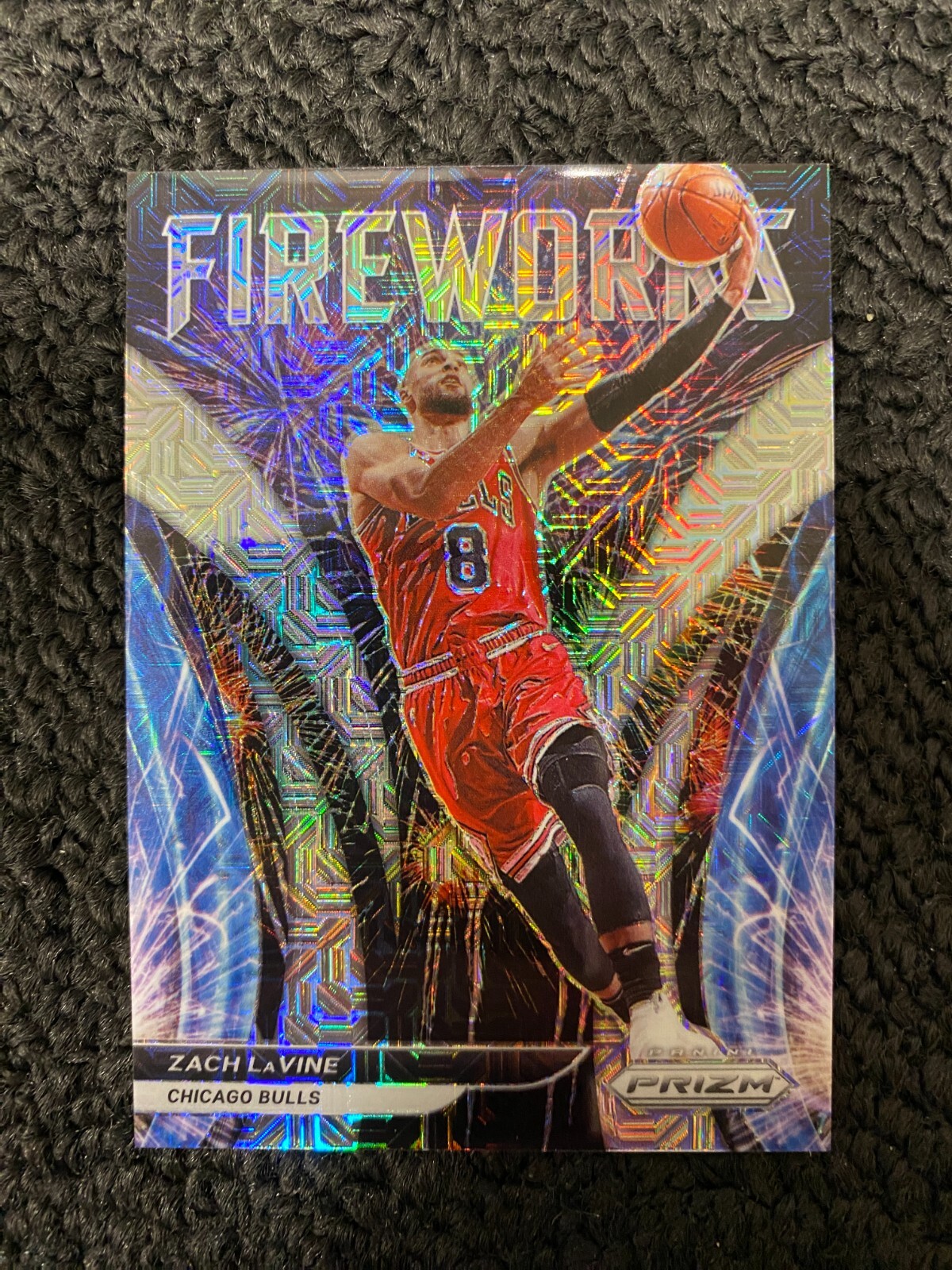 2021 Panini Prizm Basketball Zach LaVine Fireworks Mojo Prizm 21/25 SSP