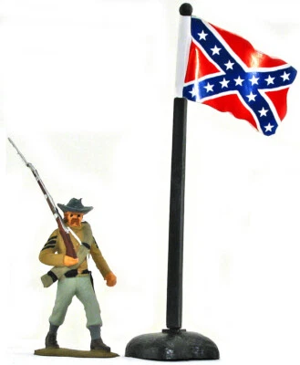 Timpo Original C.S.A. Bandera, poste y base -54mm figura mostrada solo para escala Foto 1 de 2