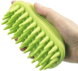 Pet Silicone Shampoo Brush for Long & Short Hair Medium Large Pets Dogs Cats,Sho - Picture 1 of 12