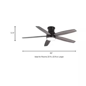 Home Decorators Ashby Park 60in Matte Black Finish Ceiling Fan - Picture 1 of 4
