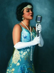 VICKI SULLIVAN ORIGINAL "Speakeasy" beautiful woman girl lady 1920s OIL PAINTING - Picture 1 of 1