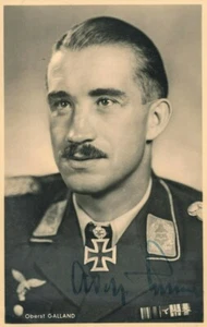 ADOLF GALLAND Signed Photograph Spanish Civil War Cross Gold Award 6"x4" reprint - Picture 1 of 1