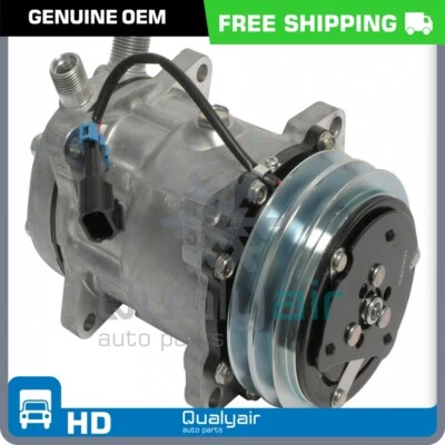 Compresor de aire acondicionado OEM Sanden SD7H15 se adapta a Kenworth C500, C540, C550, K100, K100... QR Foto 1 de 4