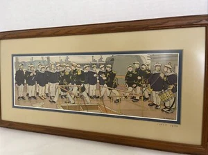 Henri Gervese Navy Soldiers Lithograph French Military 21x10.5 Hand-Colored 1890 - Picture 1 of 12
