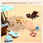 4 Sets Doll House Swimming Pool Miniature Recliner Doll House Deck Chair Boat