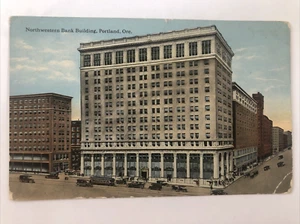 Postal antigua sin publicar Northwestern Bank Building Portland Oregon Street View - Imagen 1 de 7