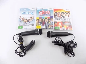 Nintendo Wii Singing Karaoke Bundle 2x Microphones + 3x Karaoke Games - Picture 1 of 3