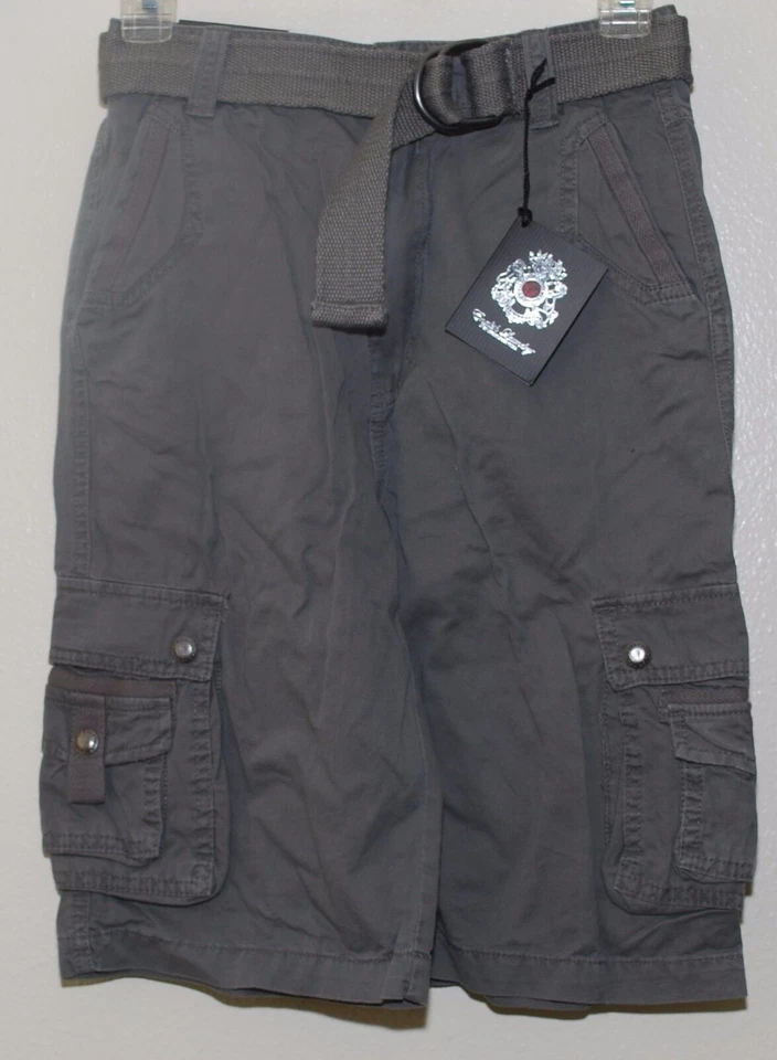 Pantalones Cortos Carga Lavandería Inglés con Cinturón Niño Talla 12 Gris Claro Nuevos con Etiquetas $48 Foto 1 de 1