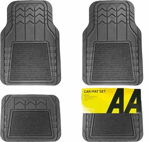 Juego de tapetes de goma para coche con incrustación de alfombra para adaptarse a la marca Renault Scenic II AA - Imagen 1 de 8