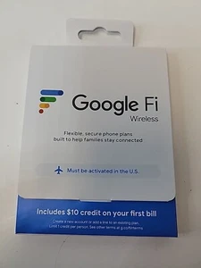 NOWY ZAPIECZĘTOWANY Zestaw kart SIM Google Fi Plan telefonu GSM - Zdjęcie 1 z 2